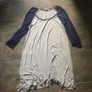 Flowy Baseball T Shirt Dress